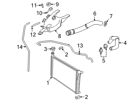 2019 Chevy Express 2500 Radiator & Components Diagram 2 - Thumbnail