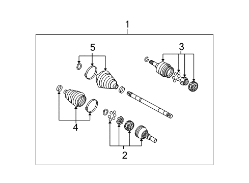 2007 Cadillac STS Drive Axles - Rear Diagram