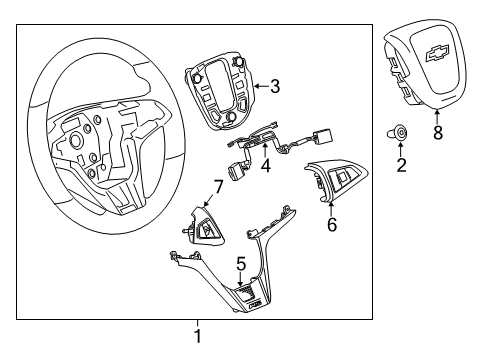 2016 Chevy Sonic Switch Assembly, Radio Control *Black Diagram for 94780542