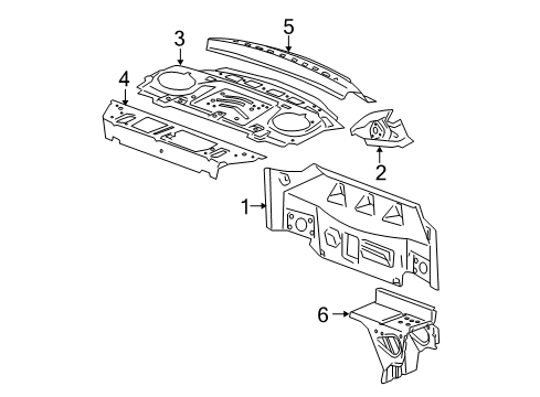 2006 Chevy Cobalt Rear Body Diagram 1 - Thumbnail