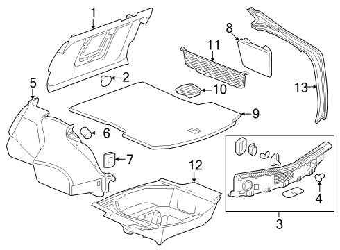 2019 Cadillac CT6 RETAINER Diagram for 11602230