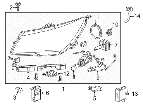 2015 Buick LaCrosse Headlamp Assembly Diagram for 26672547