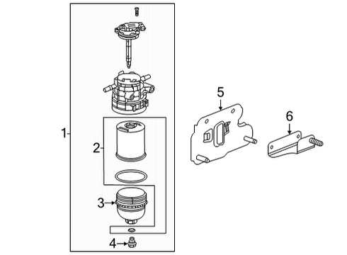 2023 GMC Sierra 3500 HD Fuel System Components Diagram 2 - Thumbnail