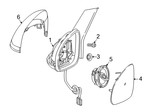 2016 Buick Cascada Outside Mirrors Diagram