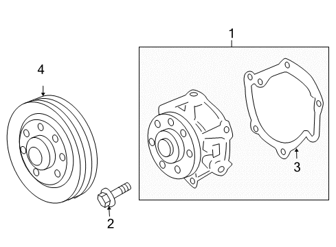 2008 Pontiac G8 Cooling System, Radiator, Water Pump, Cooling Fan Diagram 1 - Thumbnail