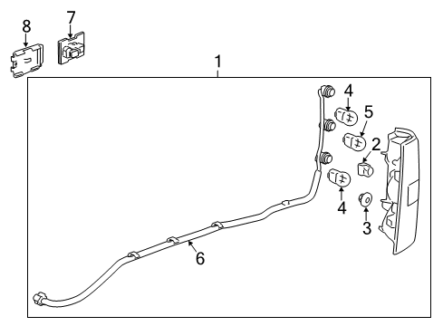 2013 GMC Sierra 3500 HD Combination Lamps Diagram 2 - Thumbnail