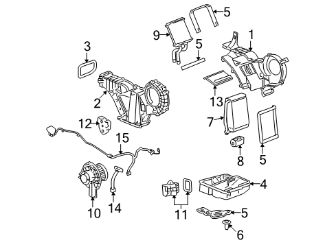 2007 Chevy Suburban 2500 Auxiliary A/C & Heater Unit Diagram