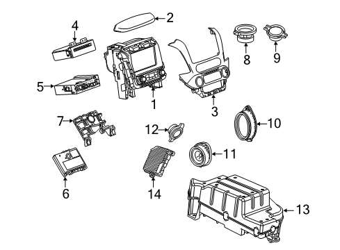 2019 Chevy Tahoe Speaker Assembly, Radio Body Rear Corner Upper Garnish Ml Diagram for 22818985