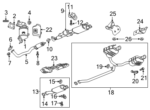 2018 Buick Enclave MUFFLER ASM-EXH (W/ EXH AFTERTREATMENT) Diagram for 85154356