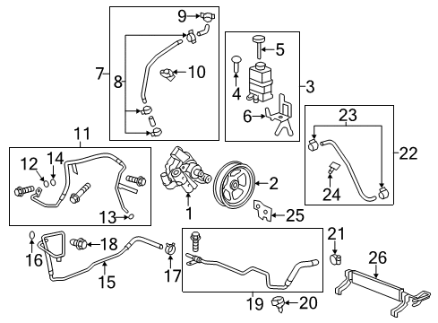 2017 Buick Enclave P/S Pump & Hoses, Steering Gear & Linkage Diagram