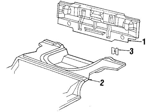 1985 Pontiac J2000 Sunbird Rear Body Diagram 1 - Thumbnail