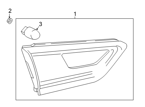 2017 Chevy Malibu Lamp Assembly, Rear Combination Diagram for 84131004