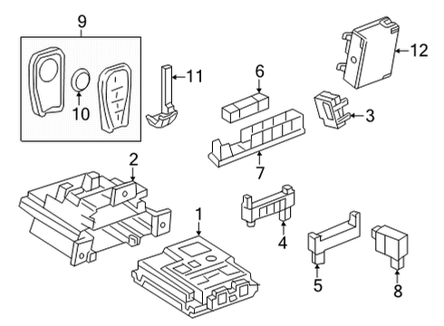 2022 Chevy Bolt EUV Anti-Theft Components Diagram