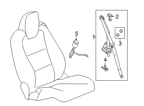 2012 Chevy Camaro Front Seat Belts Diagram