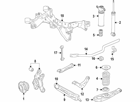 2020 Buick Envision Link Assembly, Rear Stabilizer Shaft Diagram for 22925685