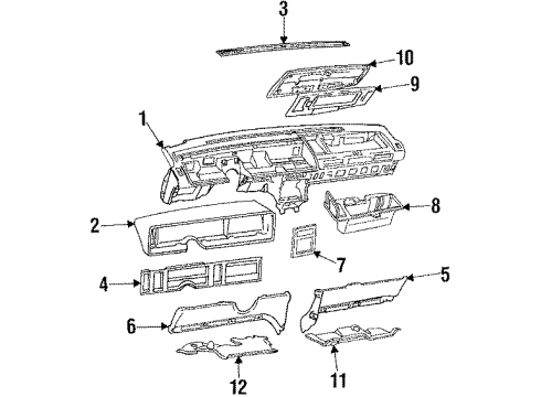 1986 Cadillac Seville Switch Asm Diagram for 1639666