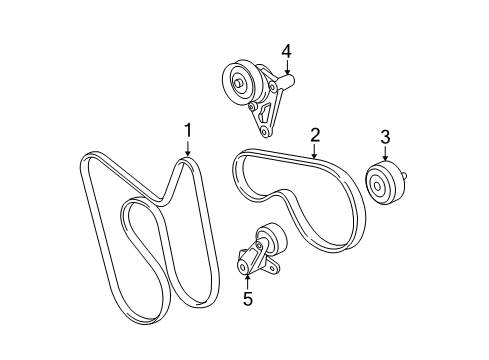 2012 GMC Yukon XL 2500 Belts & Pulleys, Maintenance Diagram