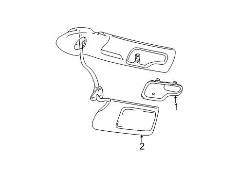 1998 Chevy Cavalier Interior Trim - Roof Diagram