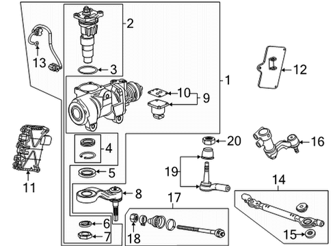 2024 Chevy Silverado 2500 HD Steering Gear & Linkage Diagram