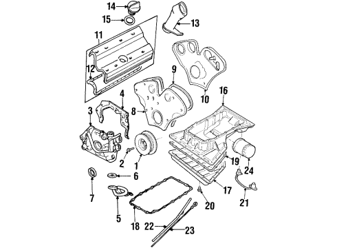 1999 Cadillac Catera Tube,Oil Level Indicator Diagram for 90573587