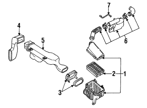 1993 Saturn SL Air Inlet Diagram 1 - Thumbnail