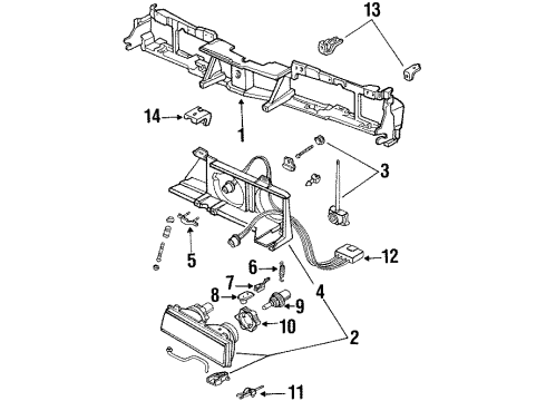 1988 Pontiac 6000 Headlamps, Electrical Diagram 2 - Thumbnail