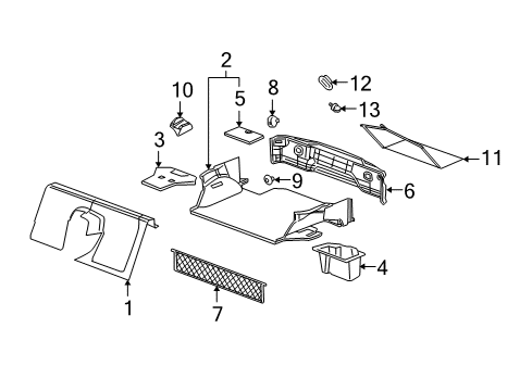 2007 Chevy Corvette Interior Trim - Rear Body Diagram 2 - Thumbnail