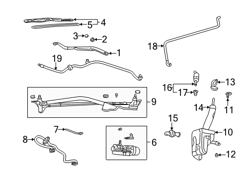 2004 Pontiac Bonneville Wiper & Washer Components, Body Diagram