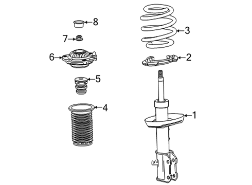 2022 Chevy Trailblazer Struts & Components - Front Diagram