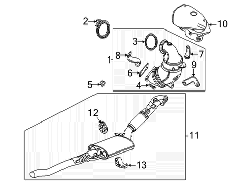 2020 Buick Encore GX Exhaust Components Diagram 4 - Thumbnail