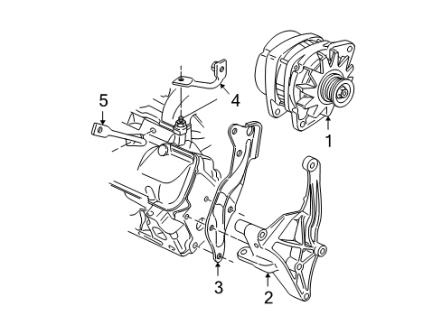 1998 Chevy Venture GENERATOR Assembly (Remanufacture) Diagram for 19244775