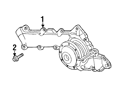 2002 Oldsmobile Aurora Cooling System, Radiator, Water Pump, Cooling Fan Diagram 1 - Thumbnail