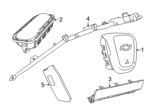 2015 Chevy SS Air Bag Components Diagram