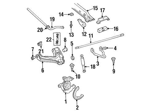 1991 GMC K3500 Steering Knuckle (Semi, Finish)(Rh) Diagram for 15981178