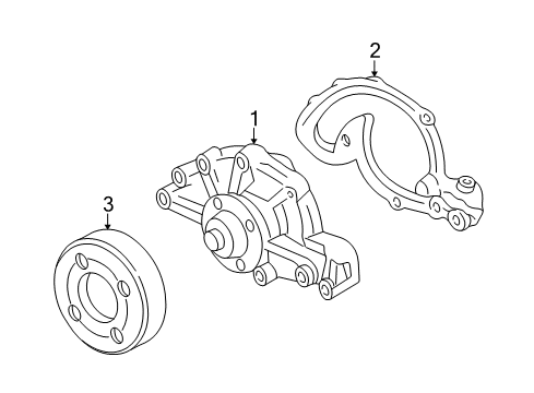 2002 Chevy Impala Cooling System, Radiator, Water Pump, Cooling Fan Diagram 2 - Thumbnail