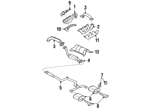 2000 Pontiac Grand Prix Exhaust Components Diagram 2 - Thumbnail