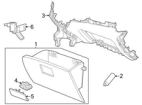 2024 Chevy Trax Glove Box Diagram