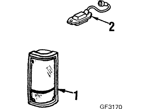 1986 GMC S15 Jimmy Tail Lamps, License Lamps Diagram