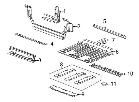 2005 Hummer H2 Rear Body & Floor Diagram