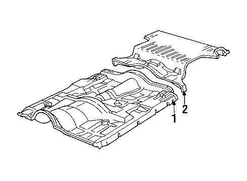 1991 Chevy S10 Blazer PANEL, Floor And Toe Panel Diagram for 15957315