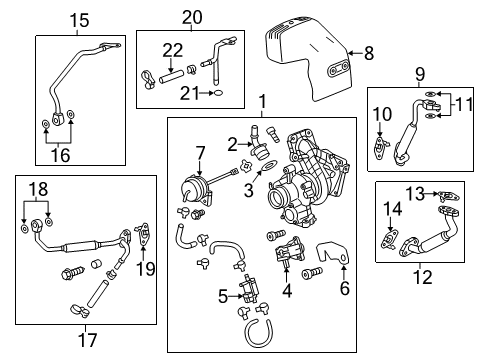 2020 Buick Regal TourX Turbocharger, Engine Diagram