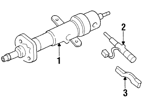 1999 Chevy Monte Carlo Steering Column, Steering Wheel & Trim Diagram 3 - Thumbnail