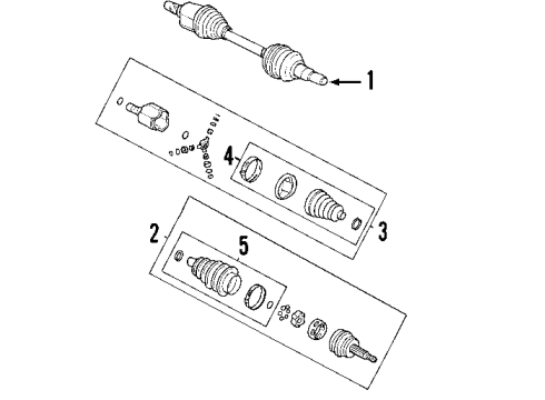 2008 Saturn Vue Front Axle Shafts & Joints, Drive Axles Diagram 2 - Thumbnail