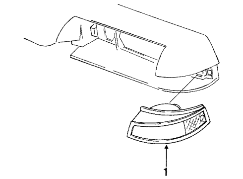 1989 Pontiac Sunbird Park & Side Marker Lamps Diagram 1 - Thumbnail