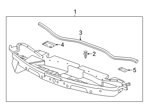 2020 Cadillac XT4 Weatherstrip Assembly, Hood Frt Diagram for 84827876