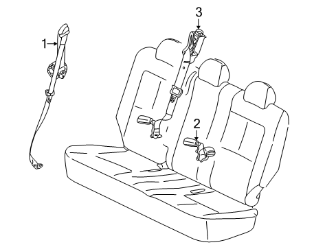 2007 Saturn Vue Seat Belt Diagram 4 - Thumbnail