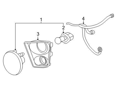 2012 Chevy Camaro Bezel, Front Fog Lamp Diagram for 22895339