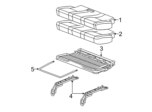 2006 Chevy Equinox Rear Seat Components Diagram 3 - Thumbnail