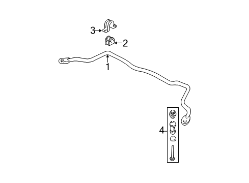 2006 Chevy Impala Stabilizer Bar & Components - Front Diagram