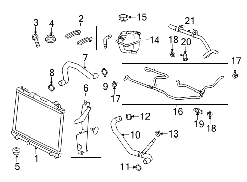 2011 Cadillac CTS Radiator & Components Diagram 4 - Thumbnail